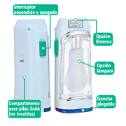 Linterna LED doble 5W 300lm compacta