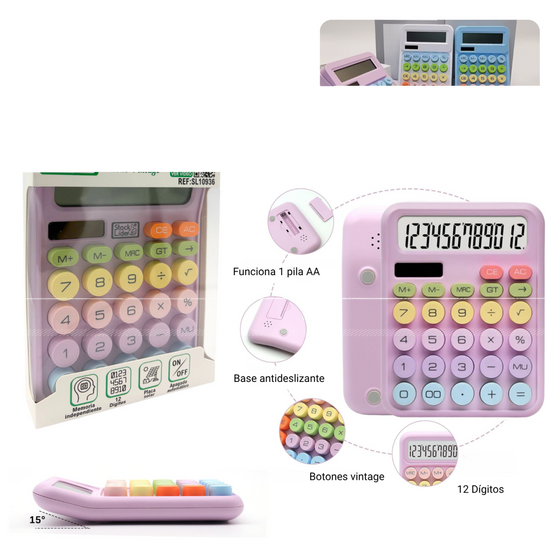 Calculadora retro de 12 dígitos