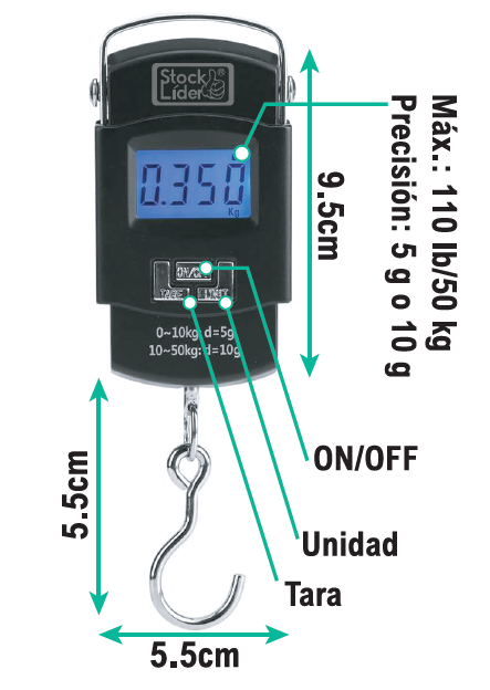 Peso para maletas digital portátil