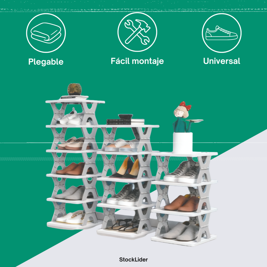 Zapatero 6 plantas plegable y ajustable