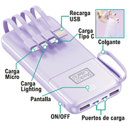 Powerbank carga rápida 10000mAh compacta