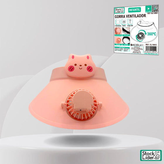 Gorra ventilador USB ajustable y ligera