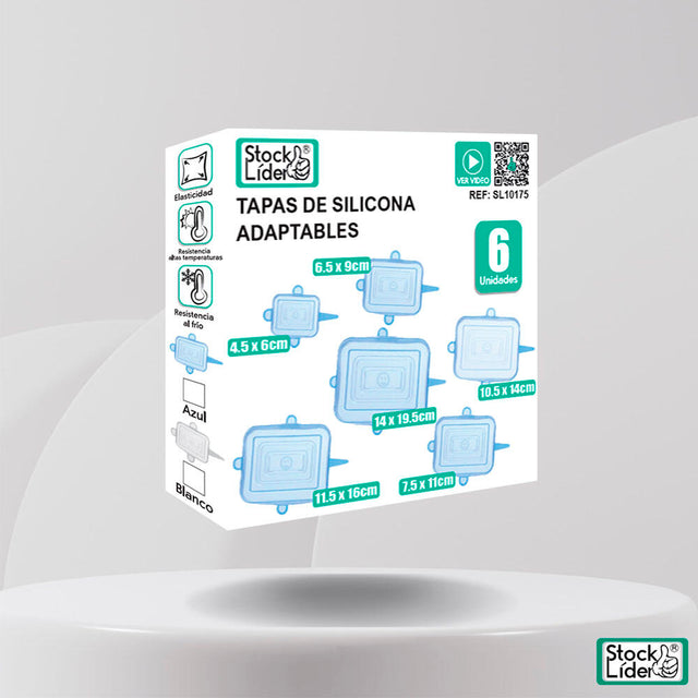 Tapas de silicona adaptables reutilizables