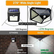 Lámpara solar 100LED exterior con sensor