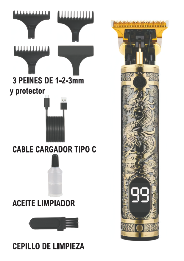 Maquinilla cortapelo con pantalla LCD