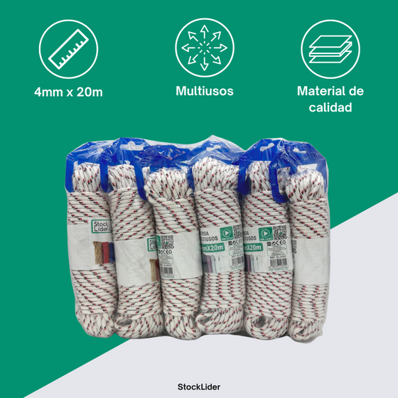 Cuerda multiusos 4mm x 20m resistente