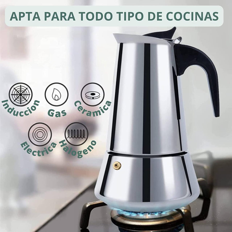Cafetera italiana inducción 6 tazas