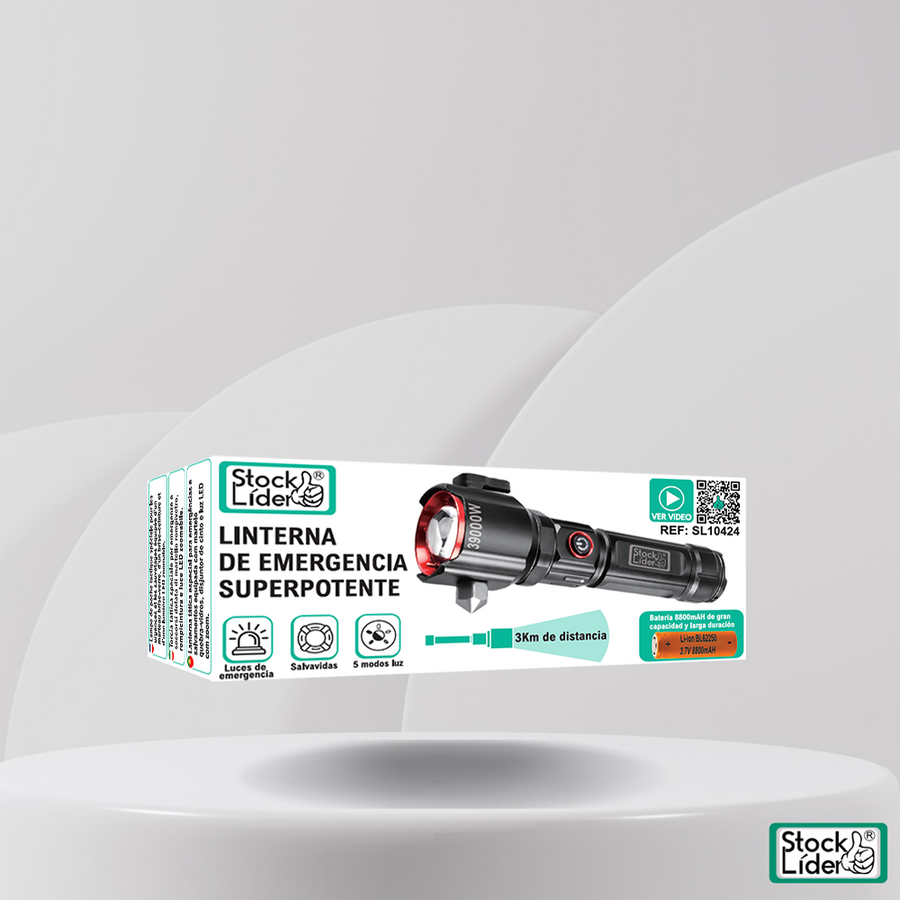 Linterna de emergencia superpotente LED