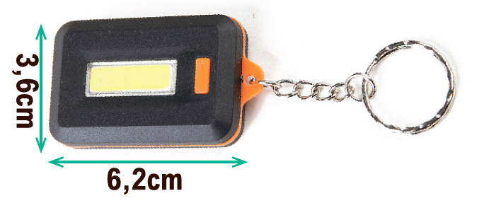 Linterna llavero LED COB compacta