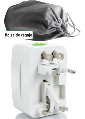 Adaptador universal de viaje compacto