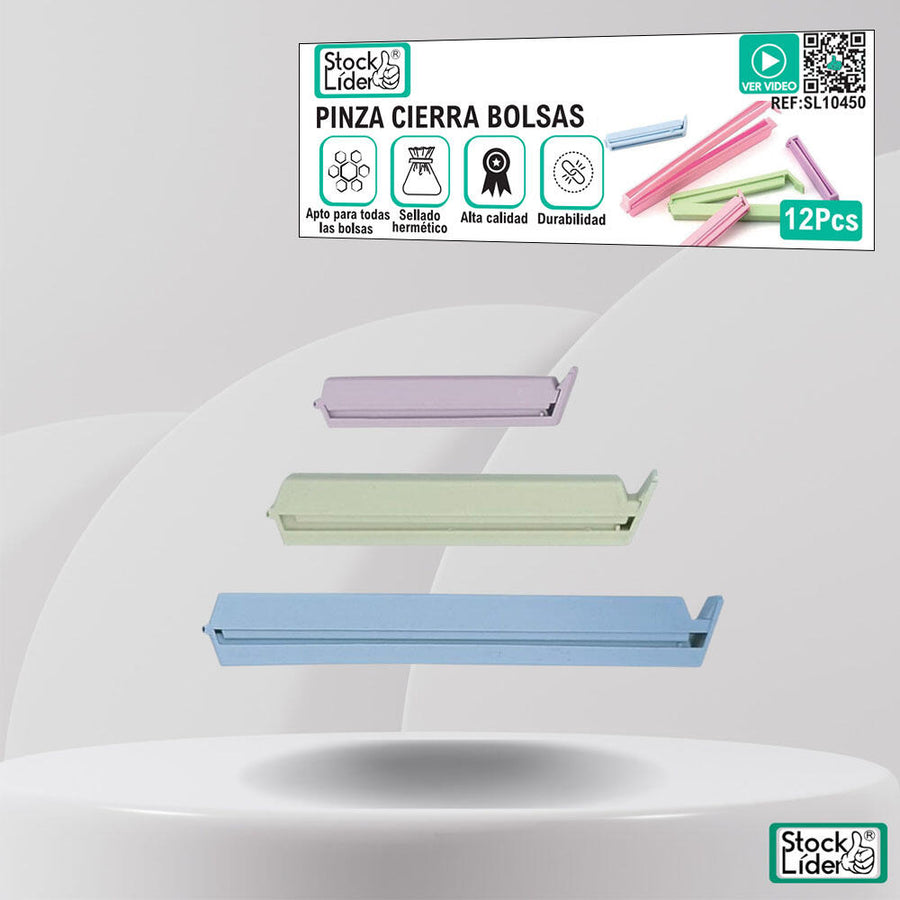 Pinza cierra bolsas pack para cocina