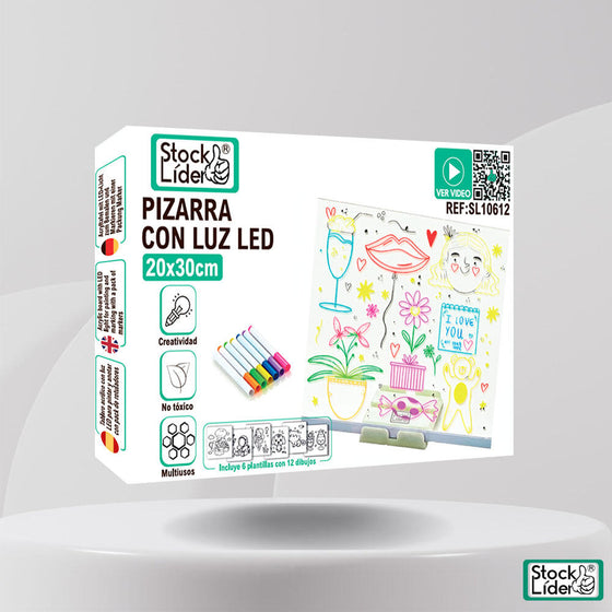 Pizarra con luz LED 20x30 para dibujar