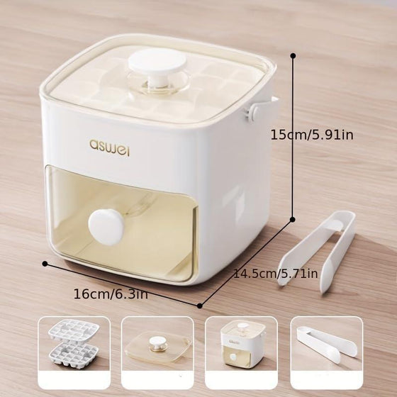 Máquina cubitos hielo 2 en 1 con tapa