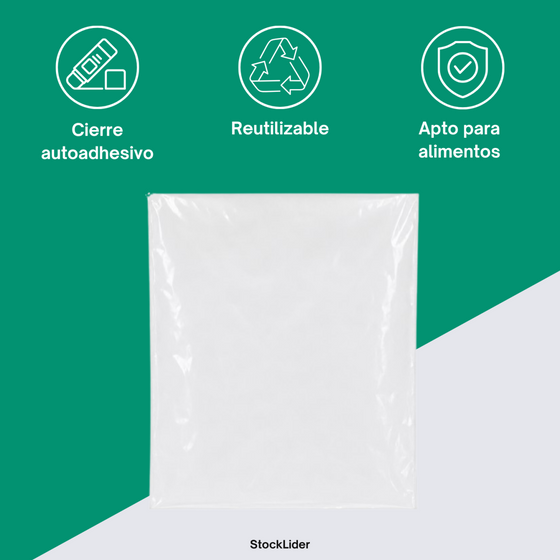 Bolsas transparentes adhesivas 30x40