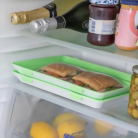 Bandejas apilables con tapa hermética