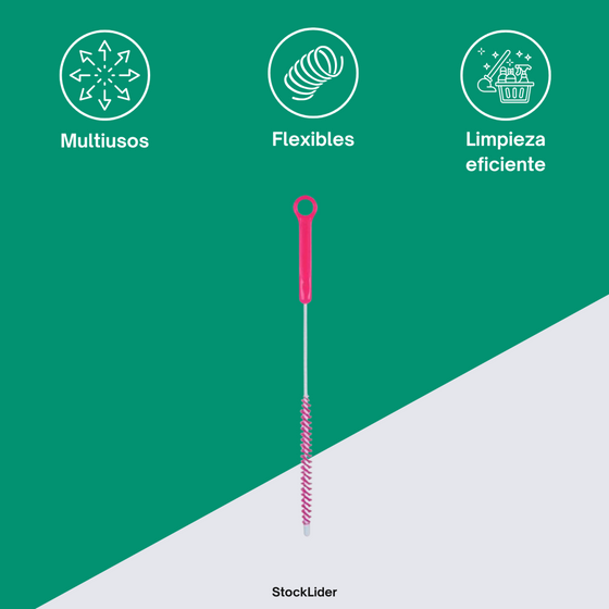 Cepillos limpia botellas flexibles 3 uds