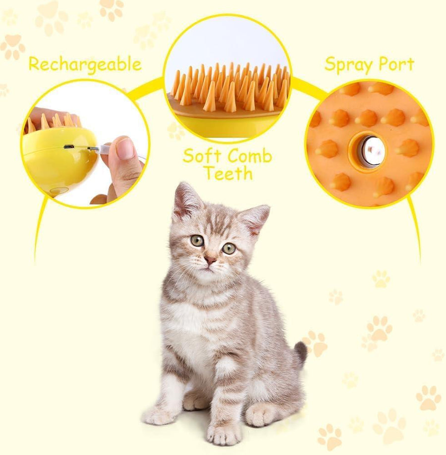 Cepillo de Vapor para Mascotas 4 en 1
