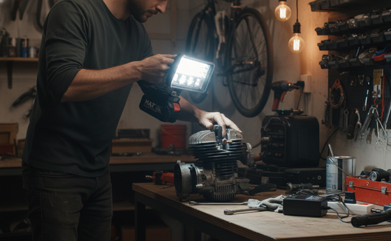 Foco LED solar con batería portátil