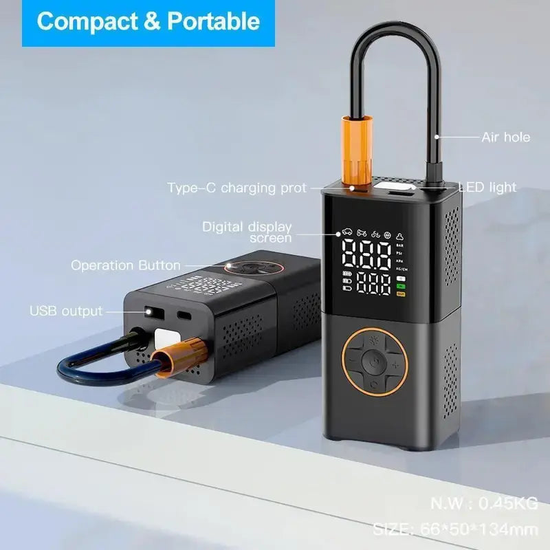 Bomba de Aire Portátil 150 PSI USB-C