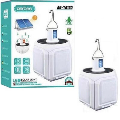 Lámpara solar desplegable recargable LED