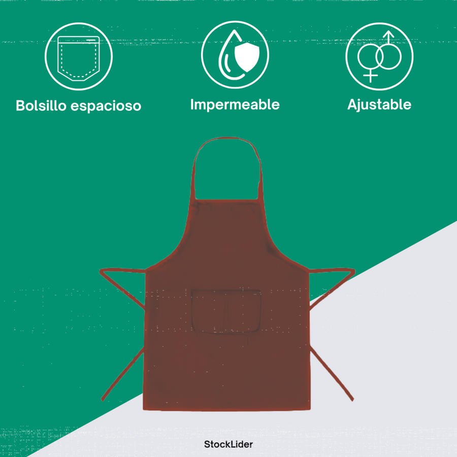 Delantal largo de camarero impermeable