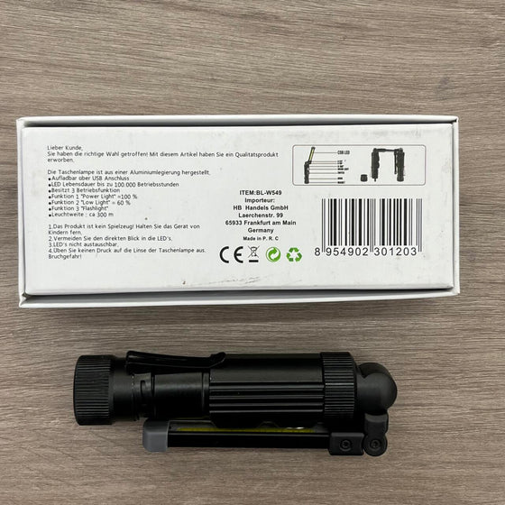 Lámpara LED Stick magnética y plegable