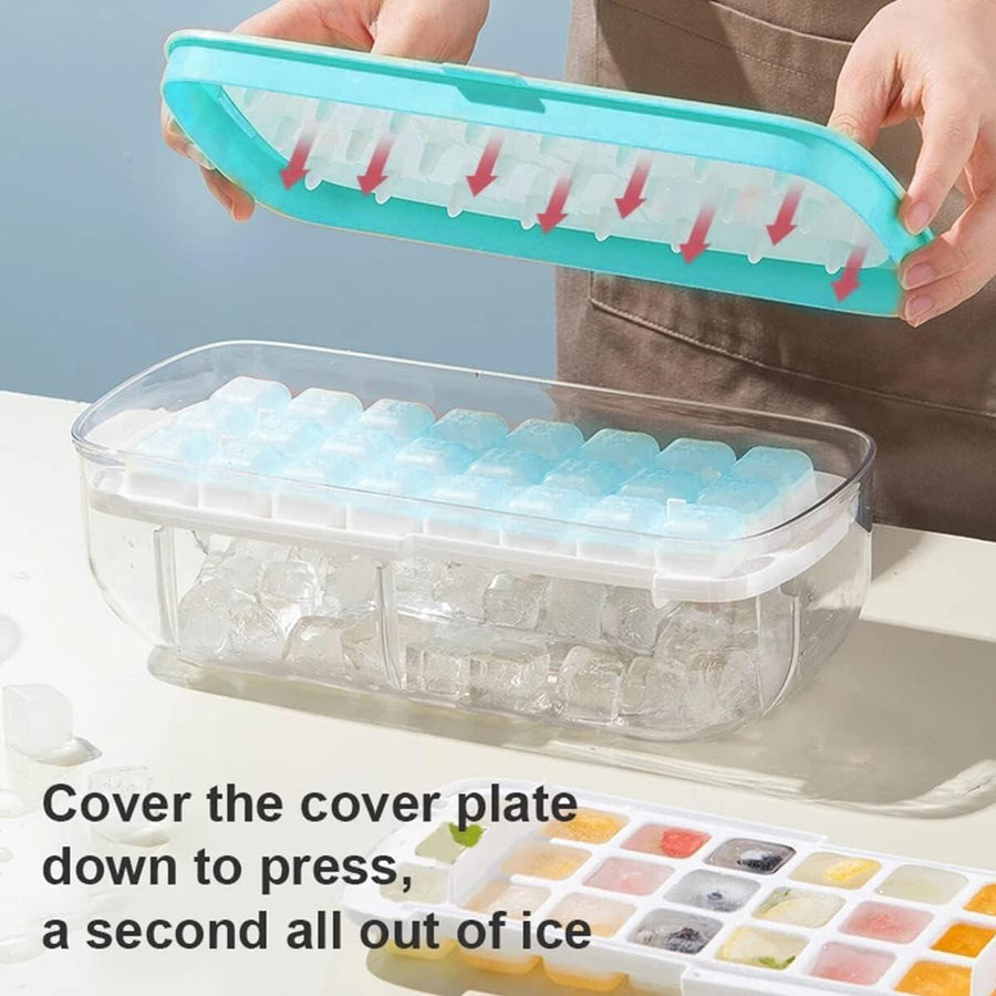Máquina cubitos hielo 2 en 1 con tapa