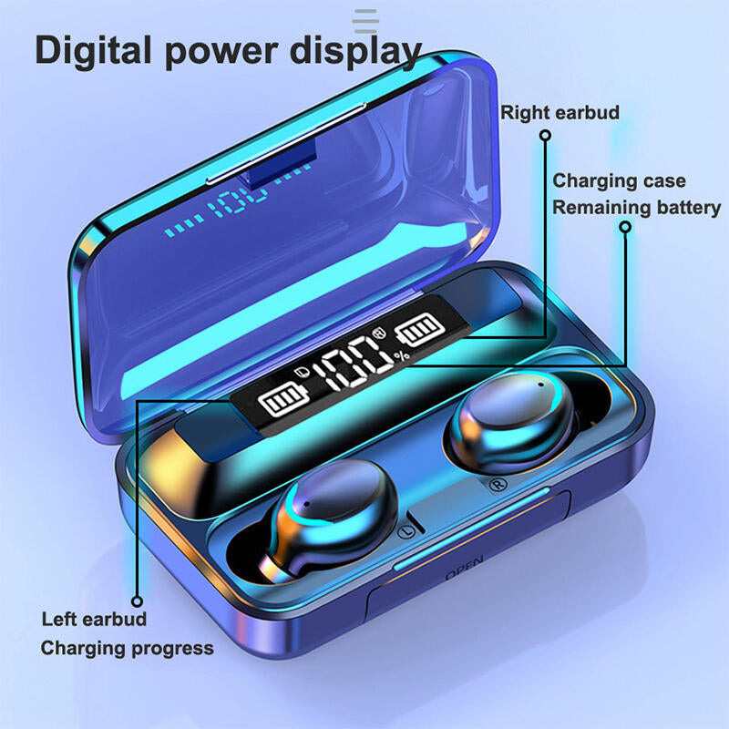 Auriculares inalámbricos F9 LED deportivos