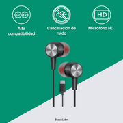 Auriculares Tipo C con micrófono HD