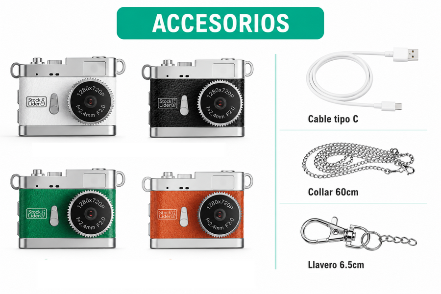 Mini cámara HD 720p compacta