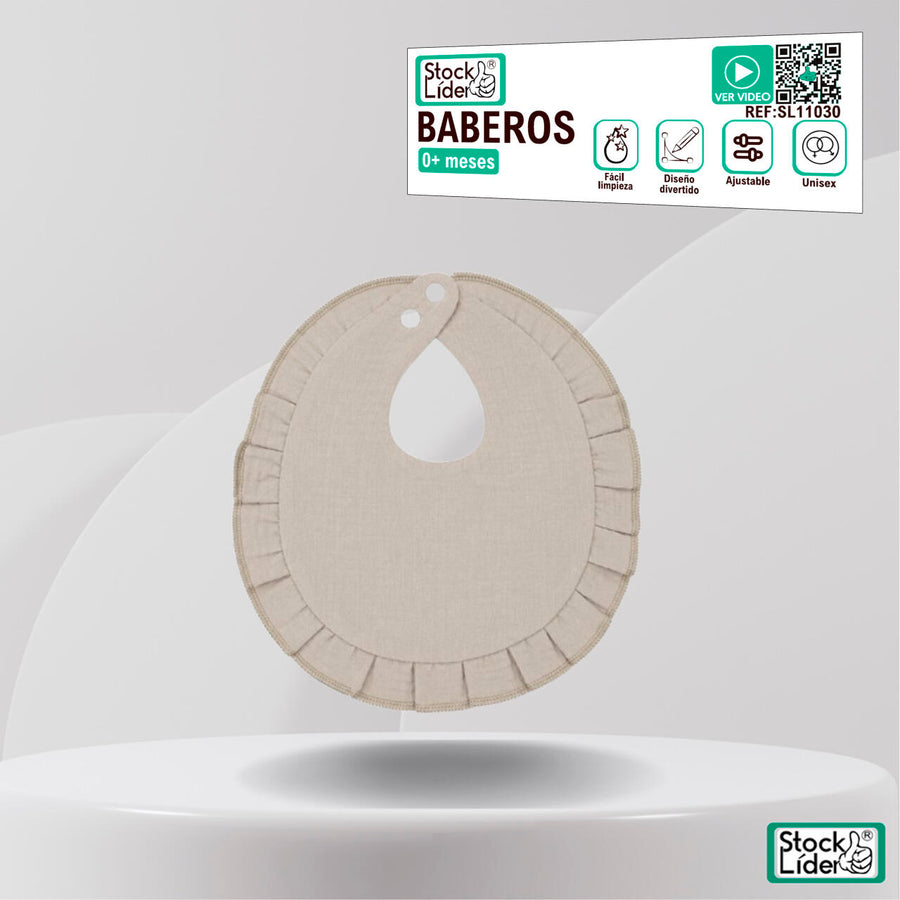 Baberos para bebé ajustables y fáciles de limpiar