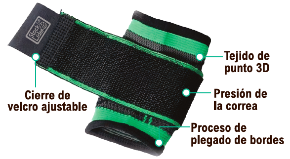 Muñequera ajustable transpirable