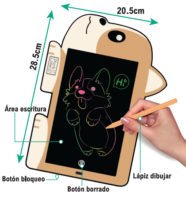 Pizarra mágica LCD 9 pulgadas infantil