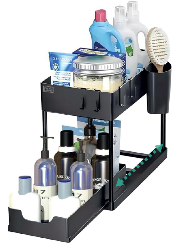 Organizador bajo mueble deslizante