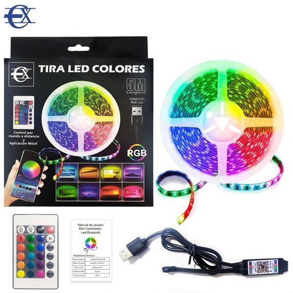 Tira LED RGB 5M con mando y app