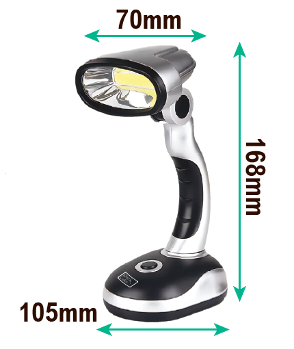 Lámpara de mesa LED portátil y ajustable