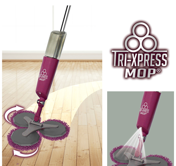 Mopa triple microfibra con spray giratorio
