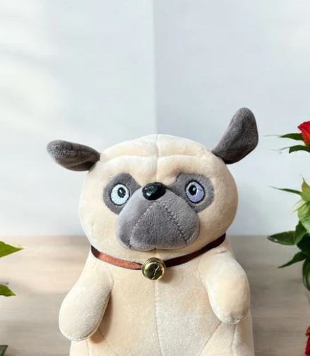 Peluche Perro Pug suave y realista