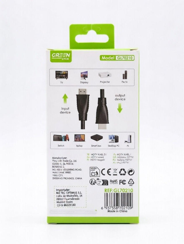 Cable HDTV 4K 60 Hz de 180 cm