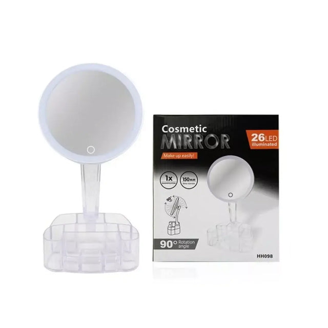 Espejo organizador con luz LED