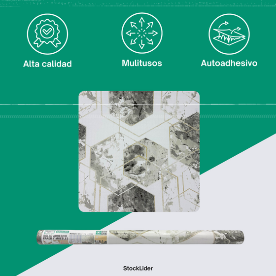Rollo adhesivo pared y muebles 45x2m