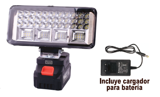 Foco LED solar con batería portátil
