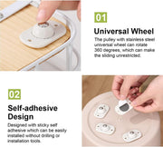 Ruedas adhesivas universales para cajas