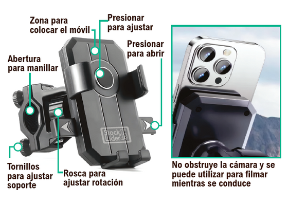Soporte móvil bicicleta 360° universal