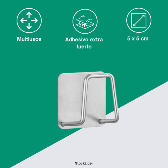 Gancho adhesivo multiusos para cocina y baño