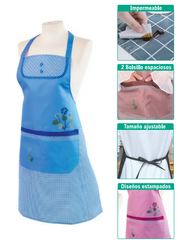 Delantal impermeable ajustable con bolsillos