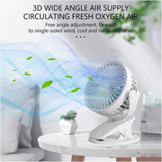 Mini ventilador de clip silencioso USB