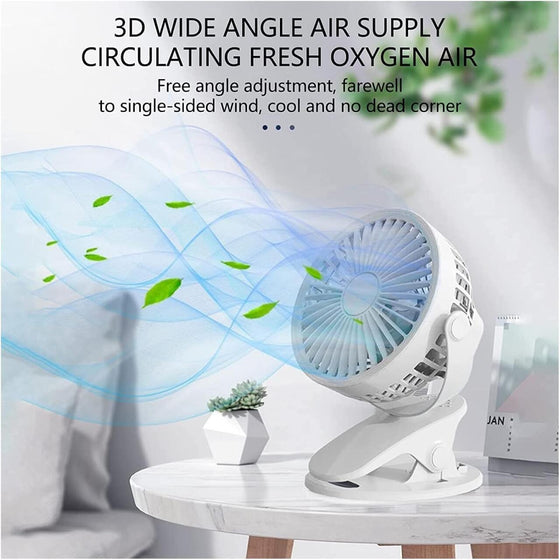Mini ventilador de clip silencioso USB