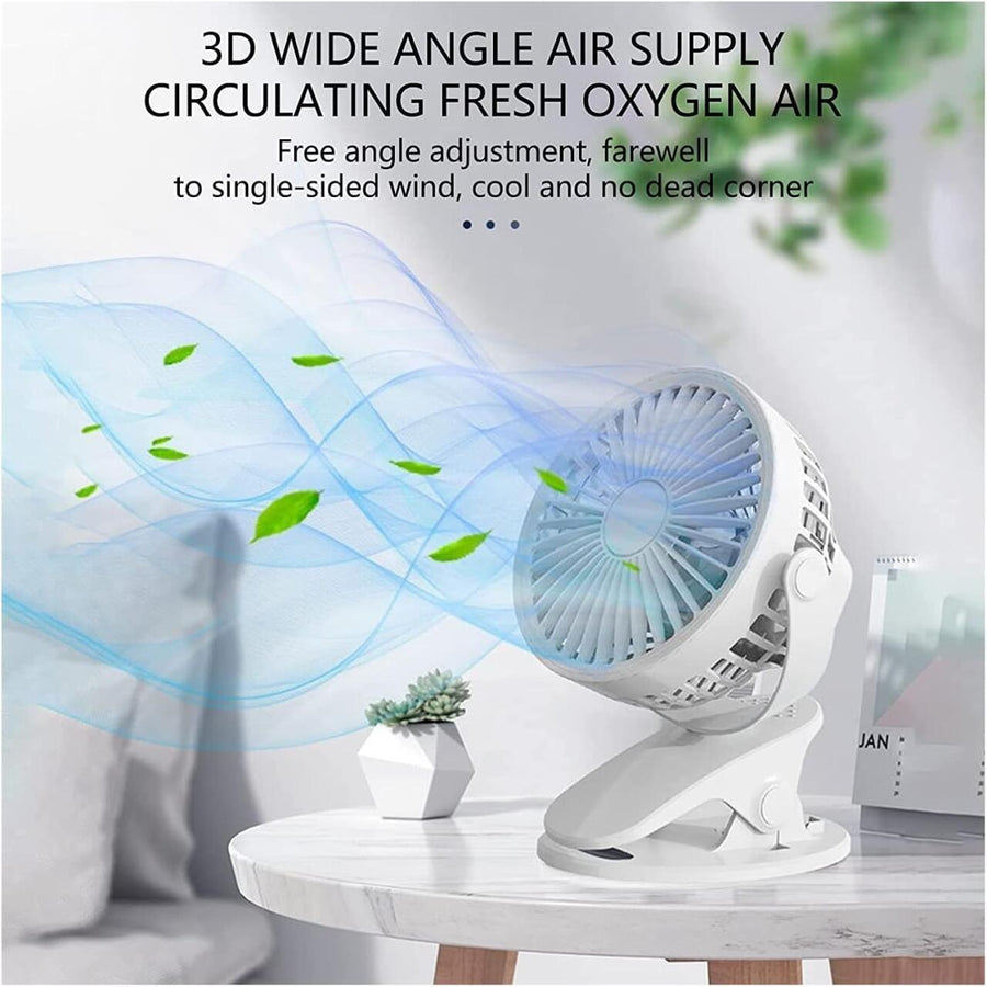 Mini ventilador de clip silencioso USB