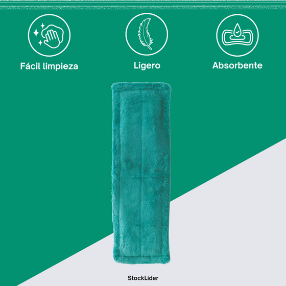 Recambio de mopa liso de microfibra